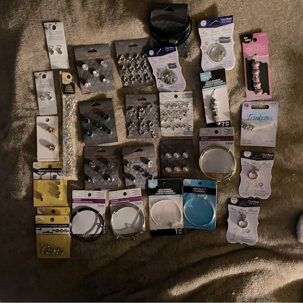 Bracelets, charms, nails and 24in chain - C30